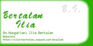 bertalan ilia business card